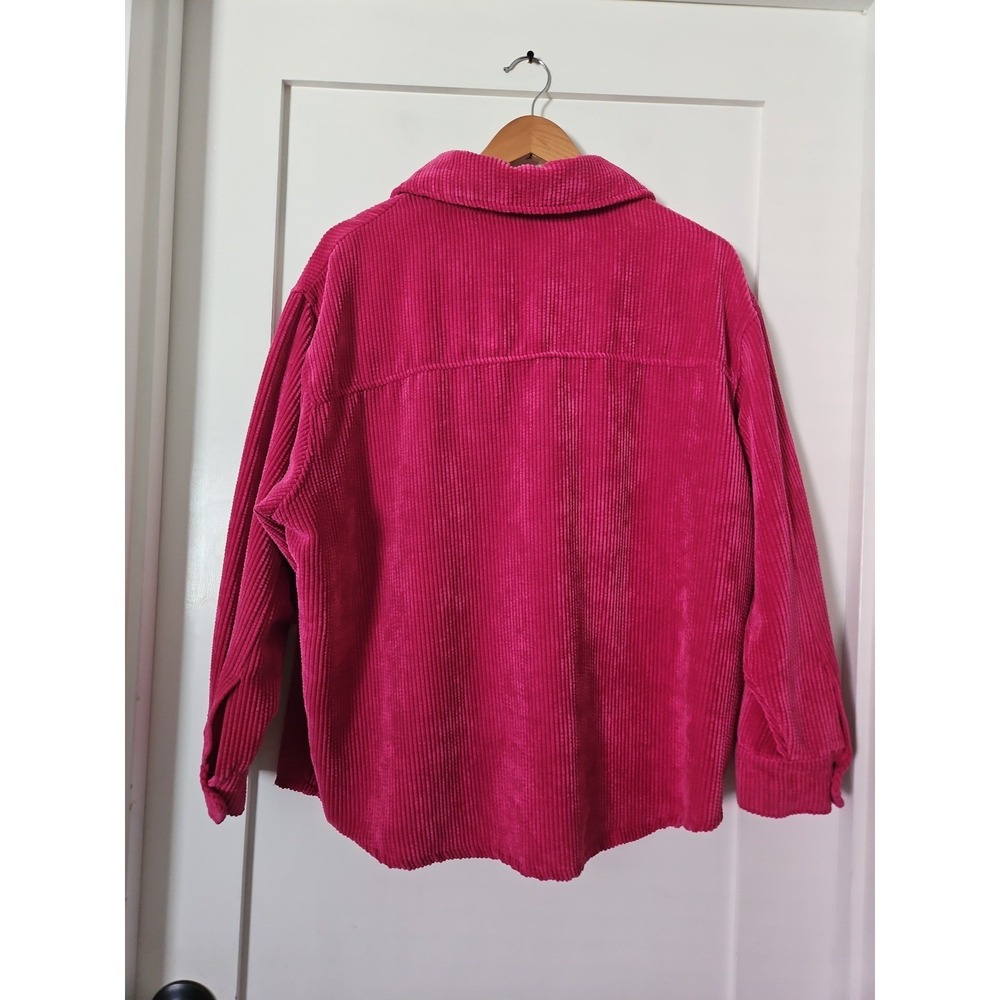 Wild Fable Corduroy Shacket Womens Large‎ L Pink Button Down Jacket Ribbed Y2K - Picture 10 of 12
